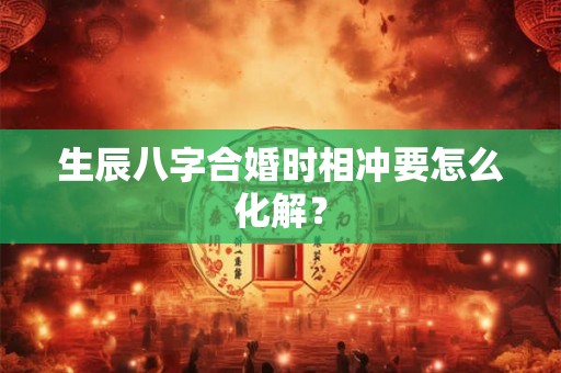 生辰八字合婚时相冲要怎么化解？