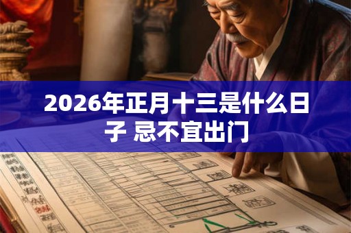 2026年正月十三是什么日子 忌不宜出门