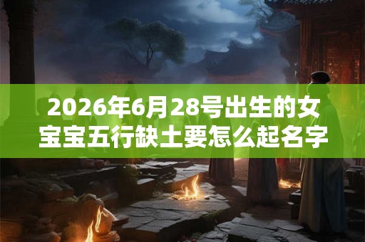 2026年6月28号出生的女宝宝五行缺土要怎么起名字