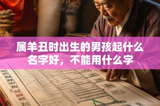 属羊丑时出生的男孩起什么名字好，不能用什么字