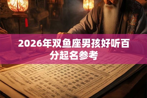 2026年双鱼座男孩好听百分起名参考 2026年双鱼座男孩好听百分起名参考
