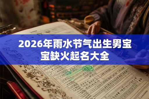 2026年雨水节气出生男宝宝缺火起名大全