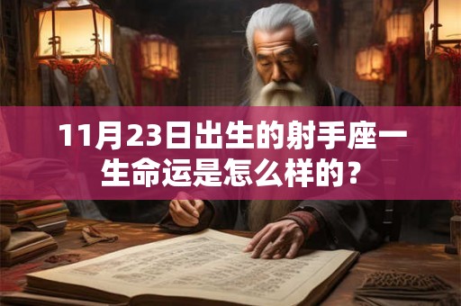 11月23日出生的射手座一生命运是怎么样的？