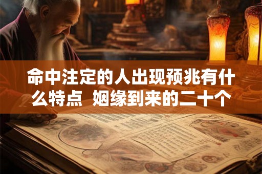 命中注定的人出现预兆有什么特点 姻缘到来的二十个预兆 命中注定的人出现预兆有什么特点 姻缘到来的二十个预兆