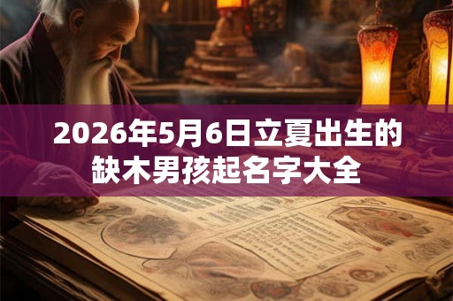 2026年5月6日立夏出生的缺木男孩起名字大全
