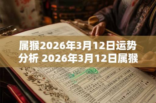 属猴2026年3月12日运势分析 2026年3月12日属猴人运势