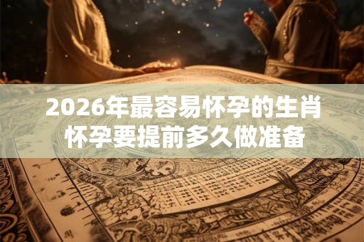 2026年最容易怀孕的生肖 怀孕要提前多久做准备