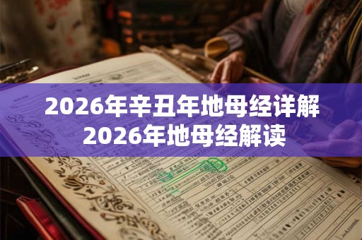 2026年辛丑年地母经详解 2026年地母经解读 2026年辛丑年地母经详解 2026年地母经解读