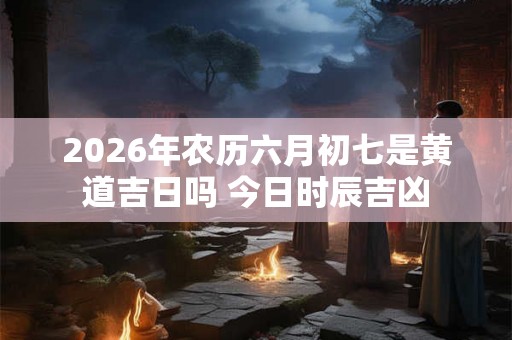 2026年农历六月初七是黄道吉日吗 今日时辰吉凶