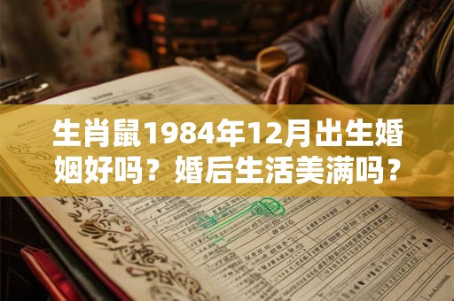 生肖鼠1984年12月出生婚姻好吗?婚后生活美满吗? 生肖鼠1984年12月出生婚姻好吗?婚后生活美满吗?