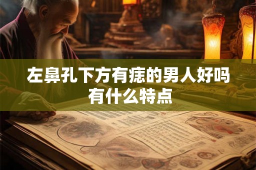 左鼻孔下方有痣的男人好吗 有什么特点