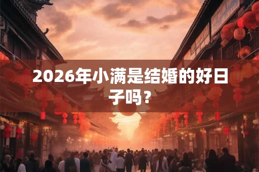2026年小满是结婚的好日子吗？