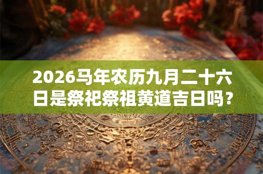 2026马年农历九月二十六日是祭祀祭祖黄道吉日吗？