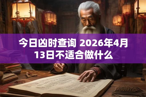 今日凶时查询 2026年4月13日不适合做什么