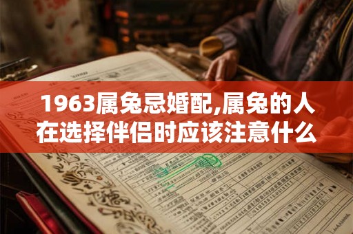 1963属兔忌婚配,属兔的人在选择伴侣时应该注意什么？
