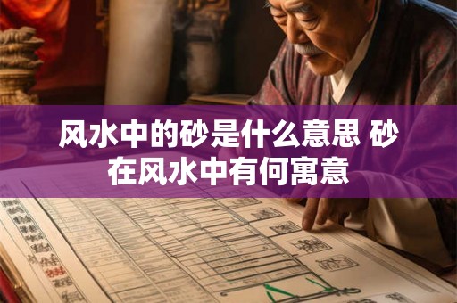风水中的砂是什么意思 砂在风水中有何寓意 风水中的砂是什么意思 砂在风水中有何寓意