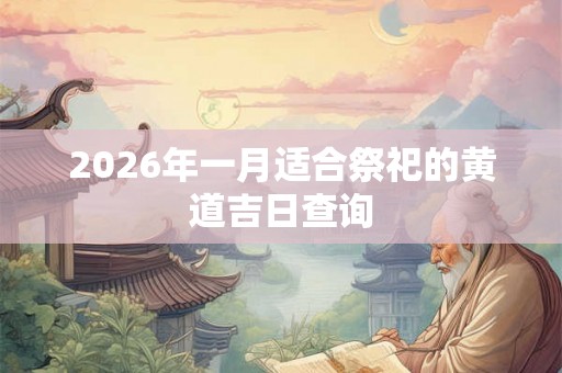 2026年一月适合祭祀的黄道吉日查询 2026年一月适合祭祀的黄道吉日查询