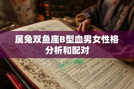 属兔双鱼座B型血男女性格分析和配对