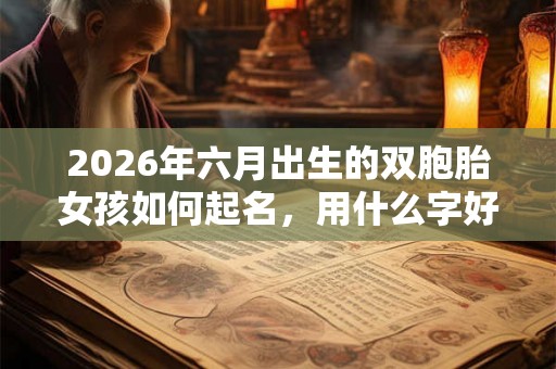 2026年六月出生的双胞胎女孩如何起名，用什么字好