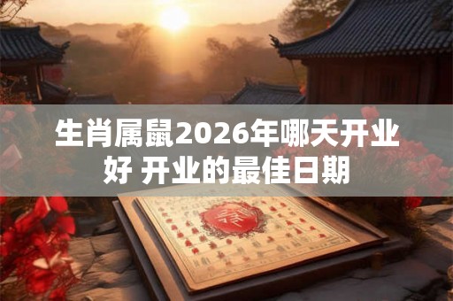 生肖属鼠2026年哪天开业好 开业的最佳日期