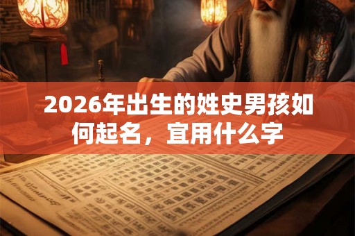 2026年出生的姓史男孩如何起名，宜用什么字