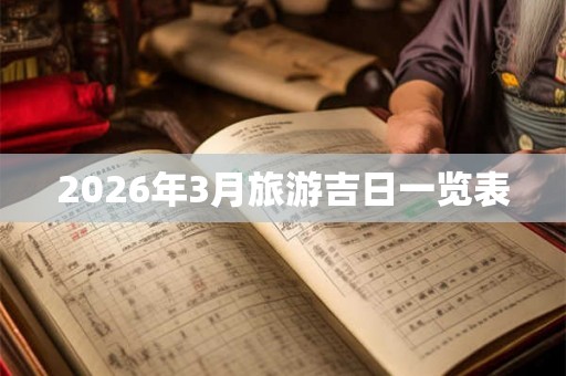 2026年3月旅游吉日一览表
