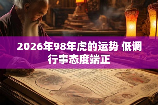 2026年98年虎的运势 低调行事态度端正