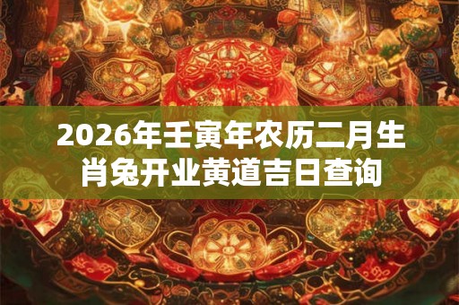2026年壬寅年农历二月生肖兔开业黄道吉日查询
