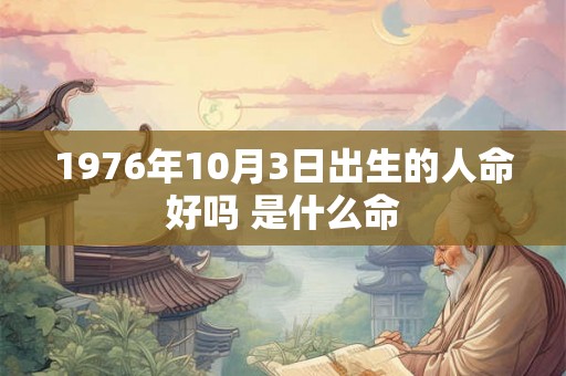 1976年10月3日出生的人命好吗 是什么命