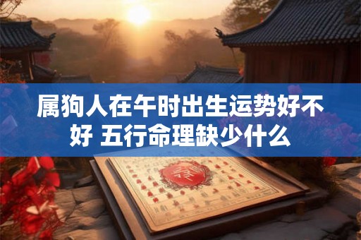属狗人在午时出生运势好不好 五行命理缺少什么 属狗人在午时出生运势好不好 五行命理缺少什么