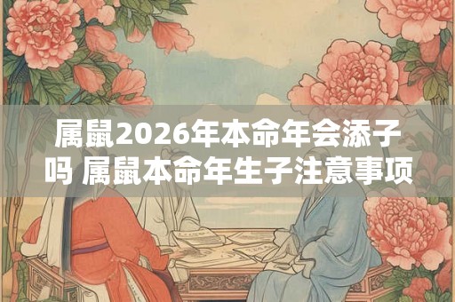 属鼠2026年本命年会添子吗 属鼠本命年生子注意事项
