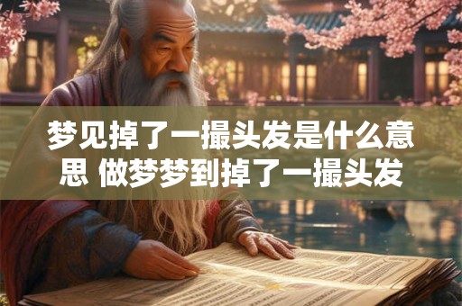 梦见掉了一撮头发是什么意思 做梦梦到掉了一撮头发好不好
