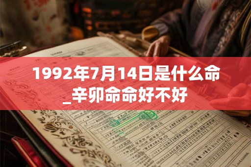 1992年7月14日是什么命_辛卯命命好不好