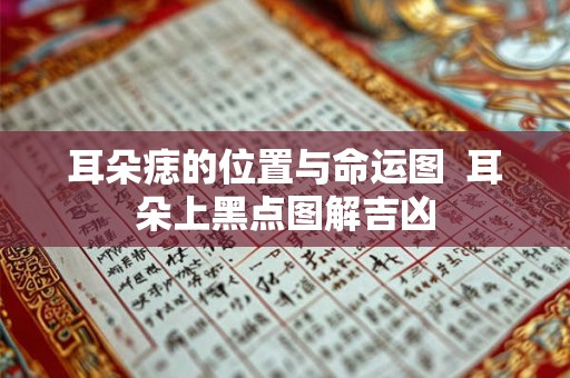 耳朵痣的位置与命运图 耳朵上黑点图解吉凶 耳朵痣的位置与命运图 耳朵上黑点图解吉凶