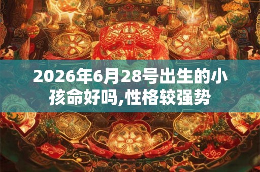 2026年6月28号出生的小孩命好吗,性格较强势