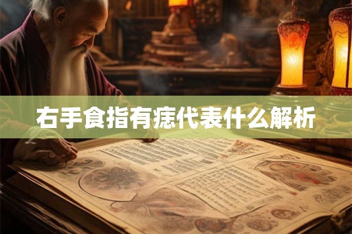 右手食指有痣代表什么解析 右手食指有痣代表什么解析