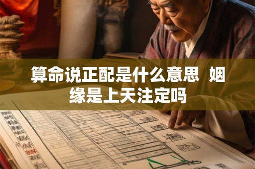 算命说正配是什么意思 姻缘是上天注定吗 算命说正配是什么意思 姻缘是上天注定吗