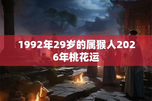 1992年29岁的属猴人2026年桃花运 1992年29岁的属猴人2026年桃花运