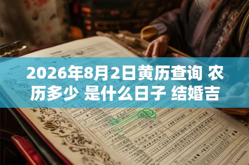 2026年8月2日黄历查询 农历多少 是什么日子 结婚吉时 2026年8月2日黄历查询 农历多少 是什么日子 结婚吉时