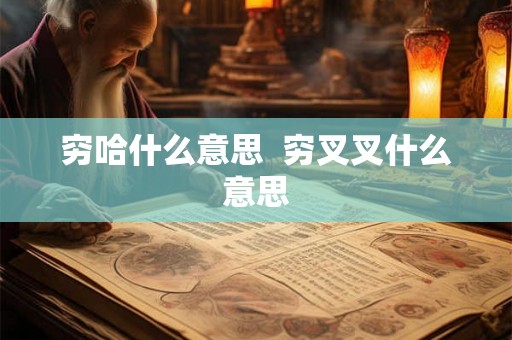 穷哈什么意思  穷叉叉什么意思