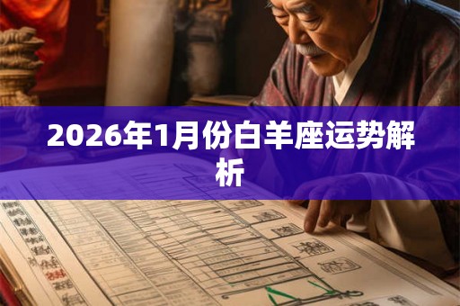 2026年1月份白羊座运势解析