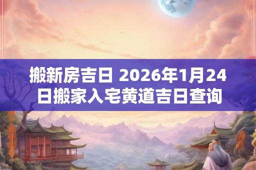 搬新房吉日 2026年1月24日搬家入宅黄道吉日查询