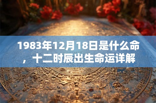 1983年12月18日是什么命，十二时辰出生命运详解