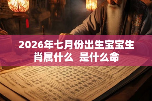 2026年七月份出生宝宝生肖属什么  是什么命