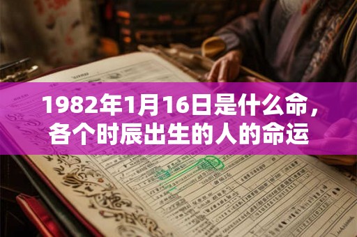 1982年1月16日是什么命，各个时辰出生的人的命运