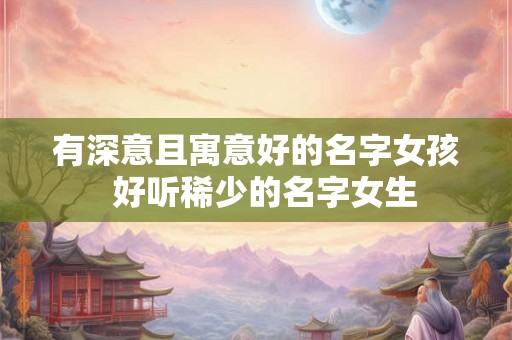 有深意且寓意好的名字女孩  好听稀少的名字女生