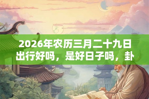 2026年农历三月二十九日出行好吗，是好日子吗，卦象如何？