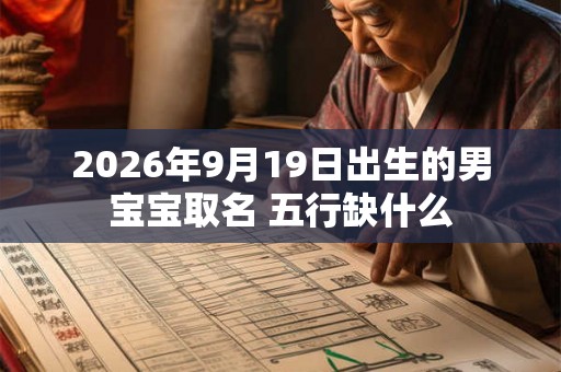 2026年9月19日出生的男宝宝取名 五行缺什么