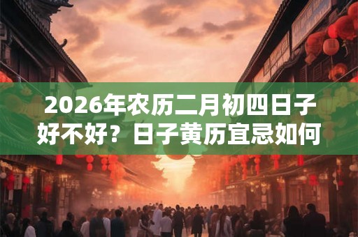 2026年农历二月初四日子好不好？日子黄历宜忌如何？