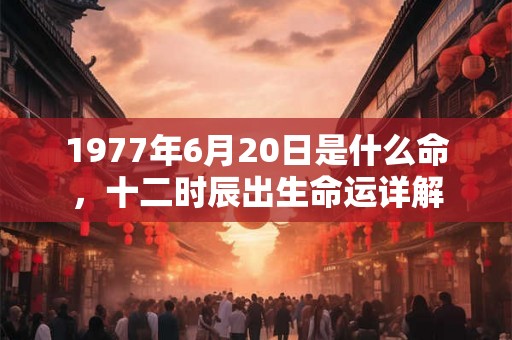 1977年6月20日是什么命，十二时辰出生命运详解